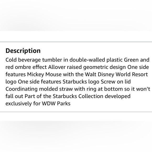 🎄❤️NWT STARBUCKS MICKEY WDW CHRISTMAS TUMBLER SBUXXMAS - Picture 11 of 12